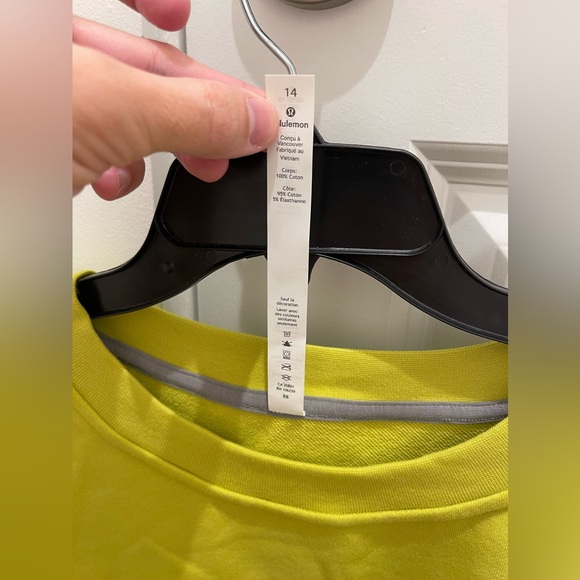 Lululemon Sweatshirt Perfectly Oversized Crew Size 14 Yellow Serpentine - Picture 11 of 16